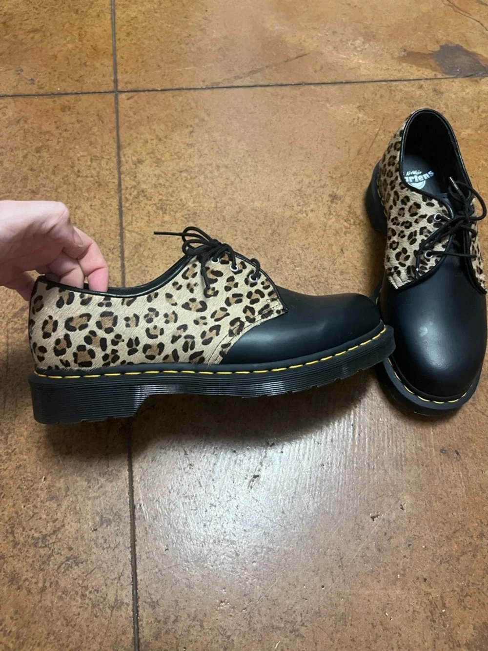 BRAND NEW Leopard Print Doc Martens - Picture 1 of 5